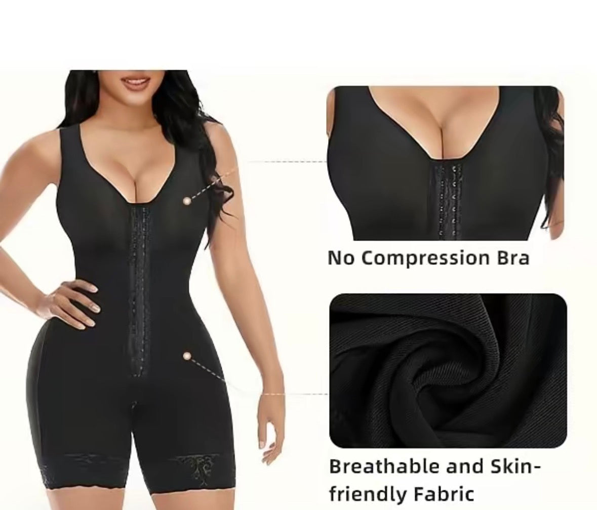 Shapewear for Women Front-Hook Tummy Control